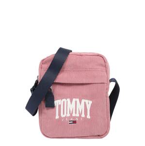 Tommy Jeans Taška cez rameno 'COLLEGE'  tmavoružová / biela / červená / námornícka modrá