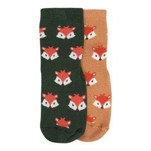 EWERS Socken  jedľová / svetlohnedá / červená / biela / čierna