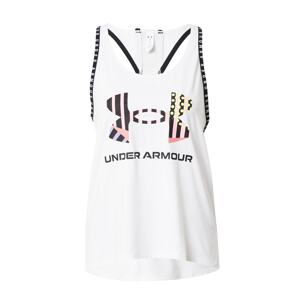 UNDER ARMOUR Športový top 'Geo'  biela / čierna / svetloružová / svetlofialová