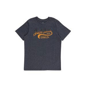 Jack & Jones Junior Tričko 'Nick'  námornícka modrá / oranžová / čierna