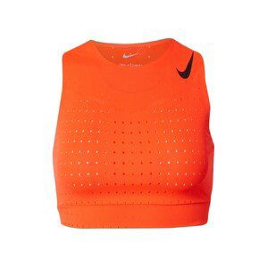 NIKE Športový top  oranžovo červená / čierna