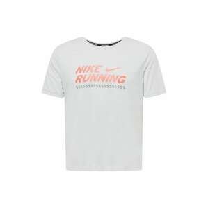 NIKE Funkčné tričko 'Miler Future Fast'  sivá / svetlosivá / koralová