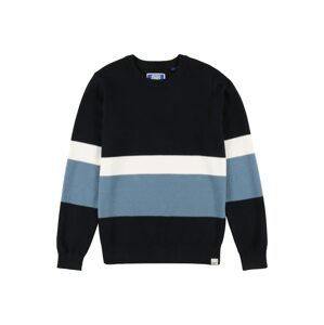 Jack & Jones Junior Sveter 'NEWPORT'  tmavomodrá / biela / svetlomodrá