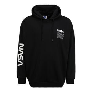 Only & Sons Big & Tall Sweatshirt 'NASA'  čierna / biela