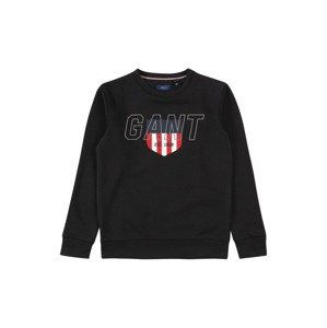 GANT Sweatshirt  čierna / biela / námornícka modrá