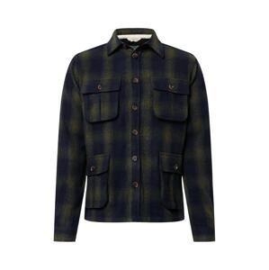 anerkjendt Prechodná bunda 'AKOSCAR WOOL CHECK OVERSHIRT'  modrá