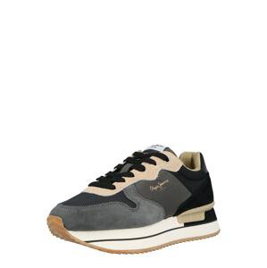 Pepe Jeans Sneaker 'RUSPER'  čierna / sivá / tmavosivá / svetlohnedá