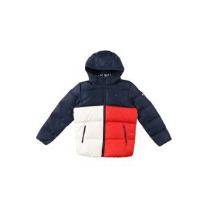 TOMMY HILFIGER Prechodná bunda  námornícka modrá / biela / ohnivo červená