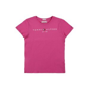 TOMMY HILFIGER Tričko  fuksia / biela / námornícka modrá / červená