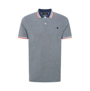 JACK & JONES Tričko 'PAULOS'  námornícka modrá / biela / neónovo oranžová / modrosivá