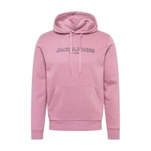 JACK & JONES Mikina 'BANK'  orchideová / čierna