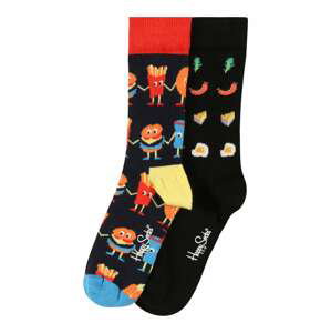 Happy Socks Ponožky 'Food Friends'  čierna / červená / oranžová / žltá / svetlomodrá