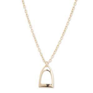 Lauren Ralph Lauren Kette '36" Stirrup Pendant'  zlatá