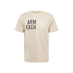 ARMANI EXCHANGE Tričko  antracitová / svetlobéžová / biela / béžová