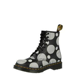 Dr. Martens Šnurovacie členkové čižmy  čierna / šedobiela