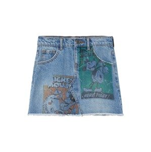 Desigual Sukňa  modrá denim / zelená / oranžová