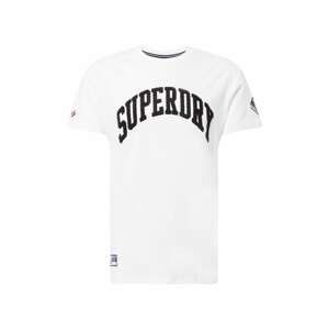 Superdry Tričko 'Varsity Arch Mono'  biela / čierna