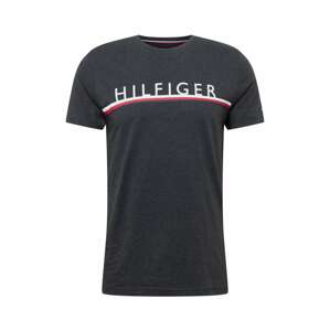 TOMMY HILFIGER Tričko  antracitová / biela / červená / námornícka modrá