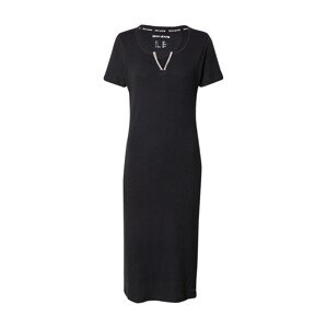 DKNY Kleid  čierna / strieborná