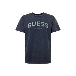 GUESS T-Shirt  tmavomodrá / pastelovo modrá