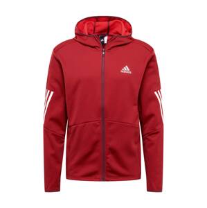 ADIDAS PERFORMANCE Športová mikina so zipsom  červená / biela / sivá / čierna