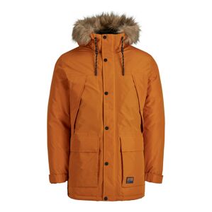 JACK & JONES Zimná parka  tmavooranžová