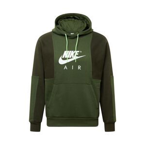 Nike Sportswear Mikina  zelená / tmavozelená / biela