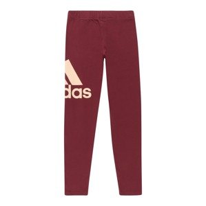 ADIDAS PERFORMANCE Športové nohavice  bordová / pastelovo oranžová