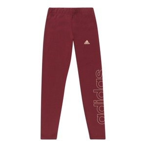 ADIDAS PERFORMANCE Športové nohavice  bordová / svetlobéžová