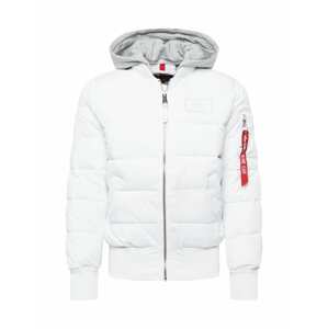 ALPHA INDUSTRIES Prechodná bunda  biela / svetlosivá / čierna