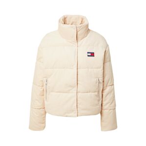 Tommy Jeans Prechodná bunda  šampanské / ohnivo červená / námornícka modrá / biela