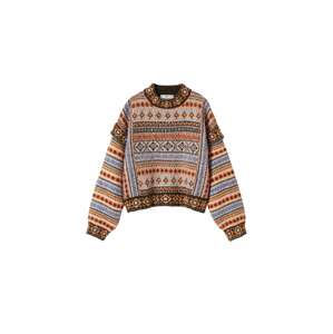 MANGO Pullover 'ANDES'  béžová / svetlomodrá / tmavohnedá / svetlooranžová / rubínová