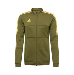 ADIDAS PERFORMANCE Športová mikina so zipsom  olivová / žltá / čierna