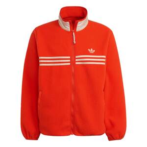 ADIDAS ORIGINALS Flisová bunda  oranžová / biela