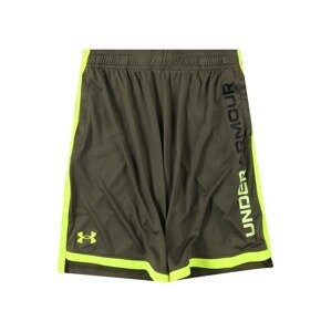 UNDER ARMOUR Sportshorts 'Stunt 3.0'  kaki / neónovo žltá