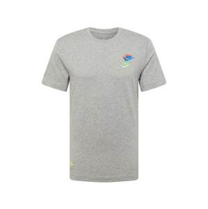Nike Sportswear Tričko  sivá melírovaná / oranžová / nebesky modrá / svetlozelená