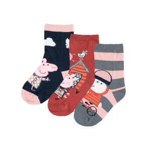 NAME IT Socken 'Peppa Pig'  modrá / sivá / ružová / červená