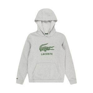 LACOSTE Mikina  sivá / zelená / biela