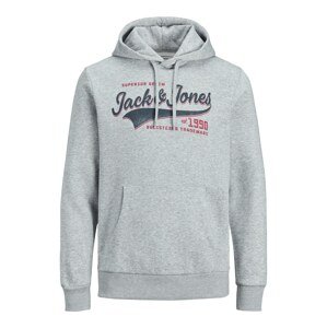 Jack & Jones Plus Mikina  tmavomodrá / malinová / sivá melírovaná