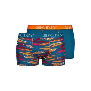 Skiny Boxerky  pastelovo modrá / červená / oranžová / pitaya