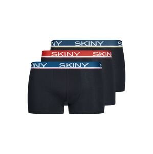 Skiny Boxerky  čierna / námornícka modrá / červená / biela