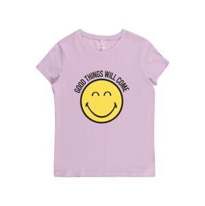 KIDS ONLY Vrchné diely 'KONSMILEY LIFE REG S/S TOP BOX JRS'  svetlofialová