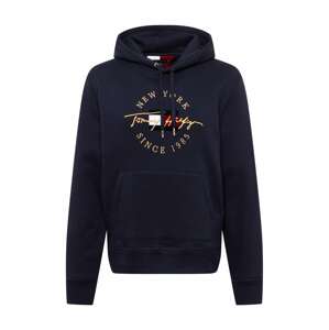 TOMMY HILFIGER Mikina  zlatá / biela / modrá / červená