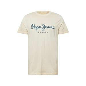 Pepe Jeans Tričko 'WEST SIR'  béžová / modrosivá