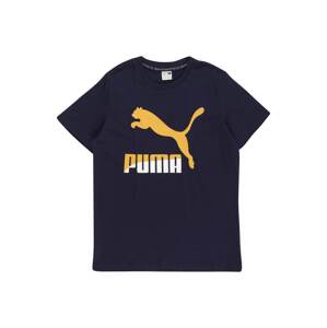 PUMA Tričko  tmavomodrá / žltá / biela