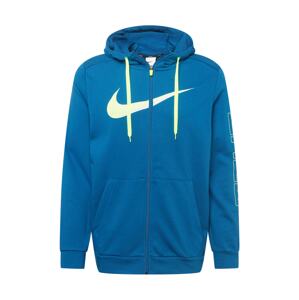 NIKE Športová mikina so zipsom  nebesky modrá / kiwi