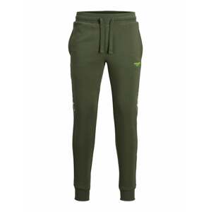 Jack & Jones Junior Hose  tmavozelená / žltá / námornícka modrá / trstinová