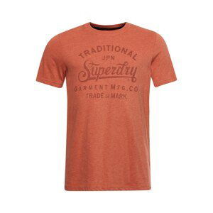 Superdry Tričko 'Mountain'  sivá / oranžová / čierna