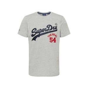 Superdry Tričko 'SOURCE'  sivá / červená / tmavomodrá