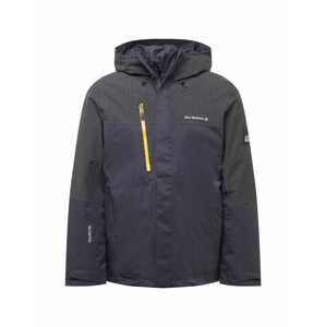 JACK WOLFSKIN Outdoorová bunda  čierna / biela / žltá